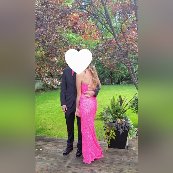 Long pink sequin dress - Picture 2 of 2